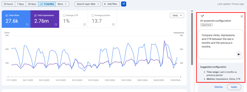 Examples of Prompts For Google Search Console AI-powered Configuration