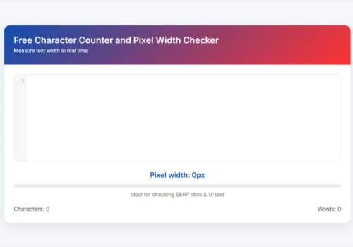 Free Character Counter and Pixel Width Checker