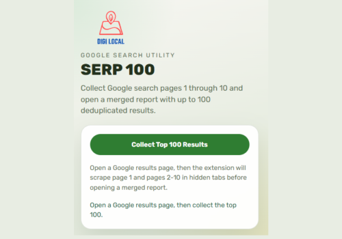 Digi Local SERP 100 Chrome Extension